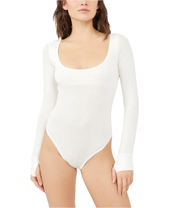 Settle in Scoop Neck Bodysuit in Ivory