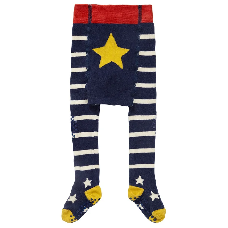 Piccalilly Blue + White Stripe Baby Crawler Leggings