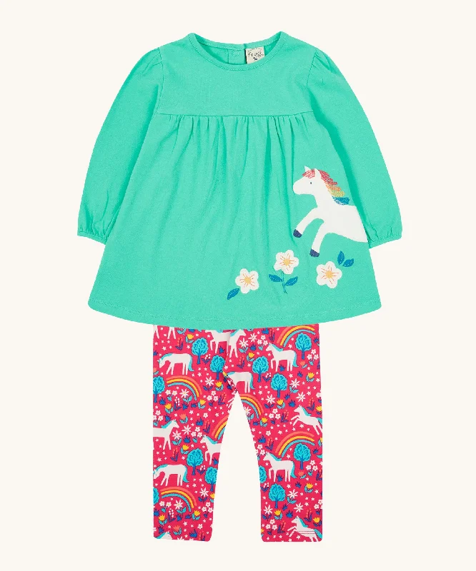 Frugi Tilly Outfit - Pacific Aqua/Wild Horses