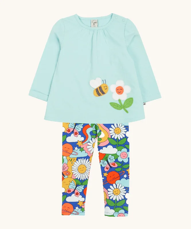 Frugi Opal Outfit - Glacier/Retro Happy