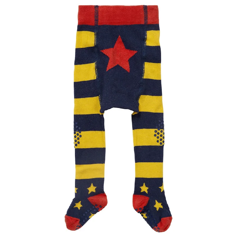 Piccalilly Blue + Yellow Stripe Baby Crawler Leggings