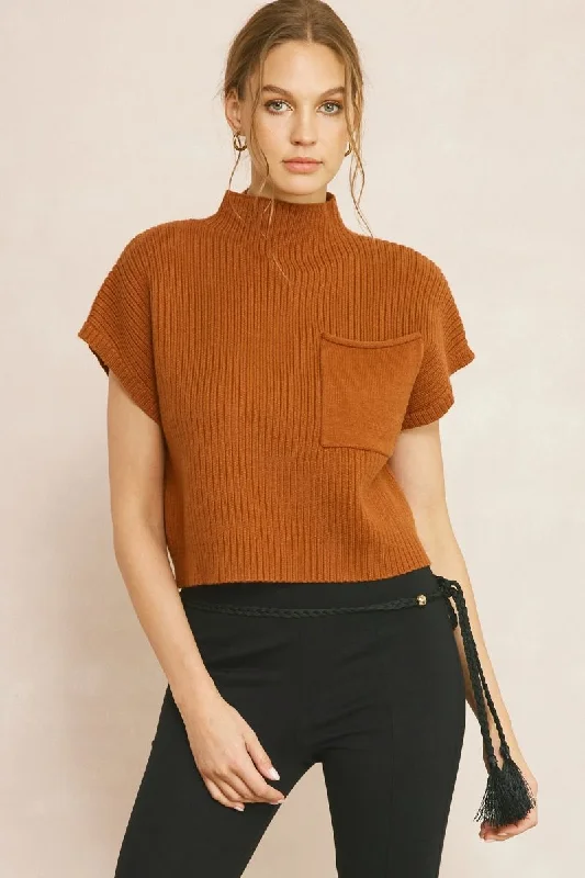 Knit Mock Neck Sweater