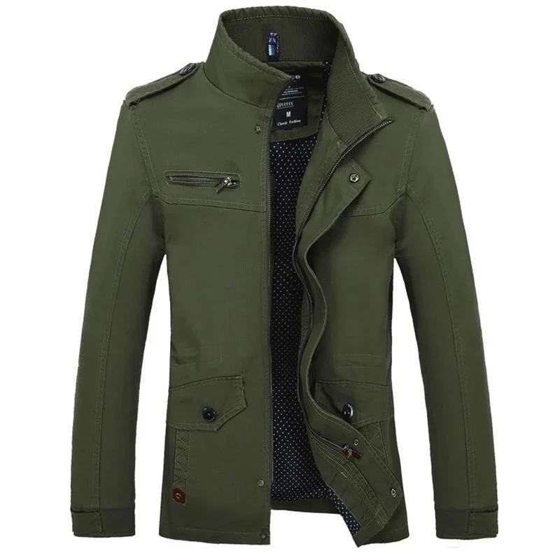 Casual Men's Solid Color Jackets