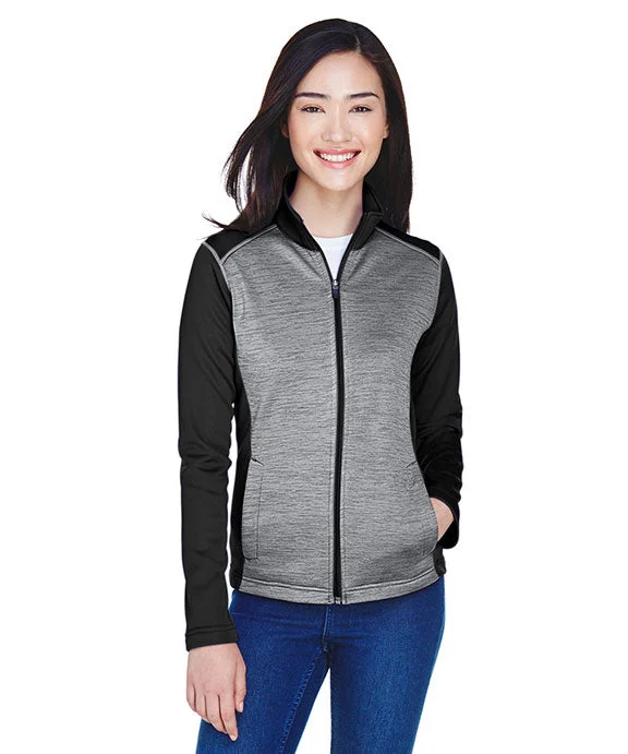 DG796W - Devon & Jones Ladies Newbury Colorblock Mélange Fleece Full-Zip Jacket