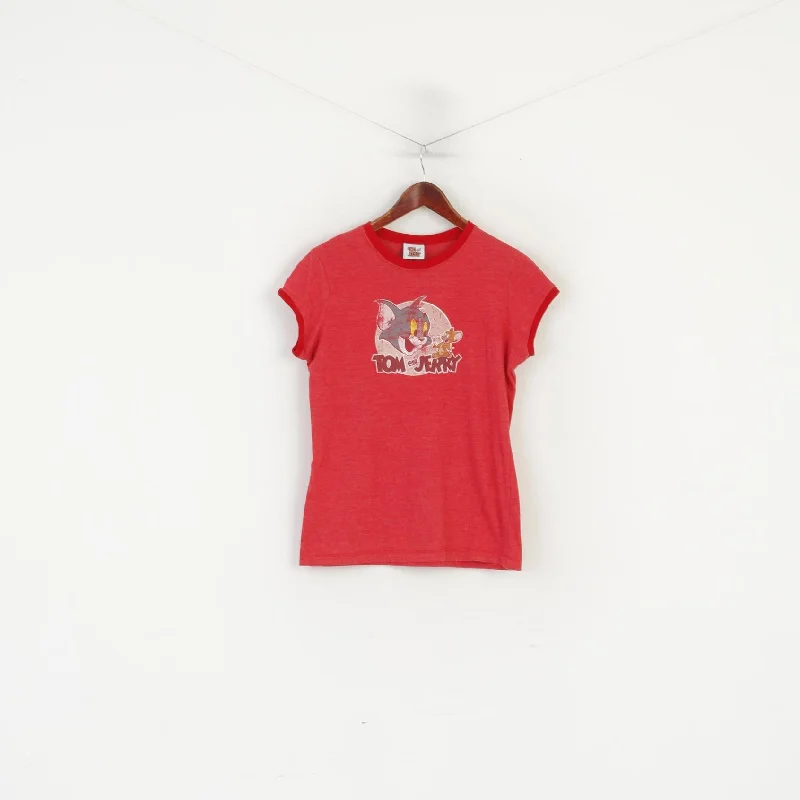 Dunnes Stores Tom and Jerry Women 18 L Shirt Red Cotton Cartoon Network Top