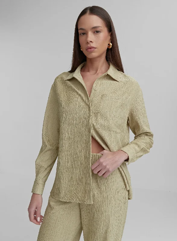 Olive Textured Shirt- Charlo