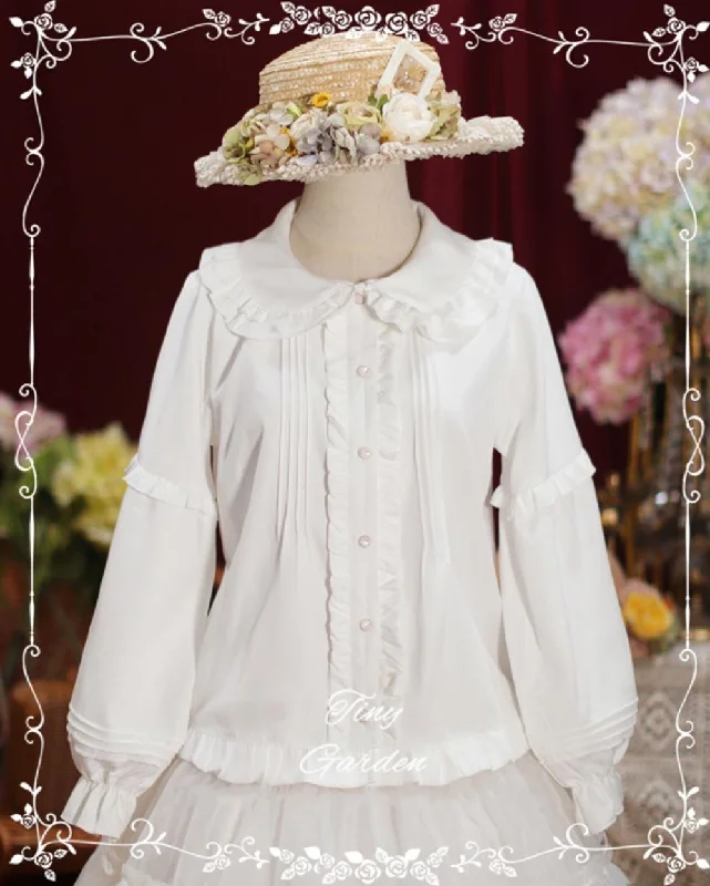 Tiny garden~Cute Lolita Blouse Long Sleeve Lolita Shirt