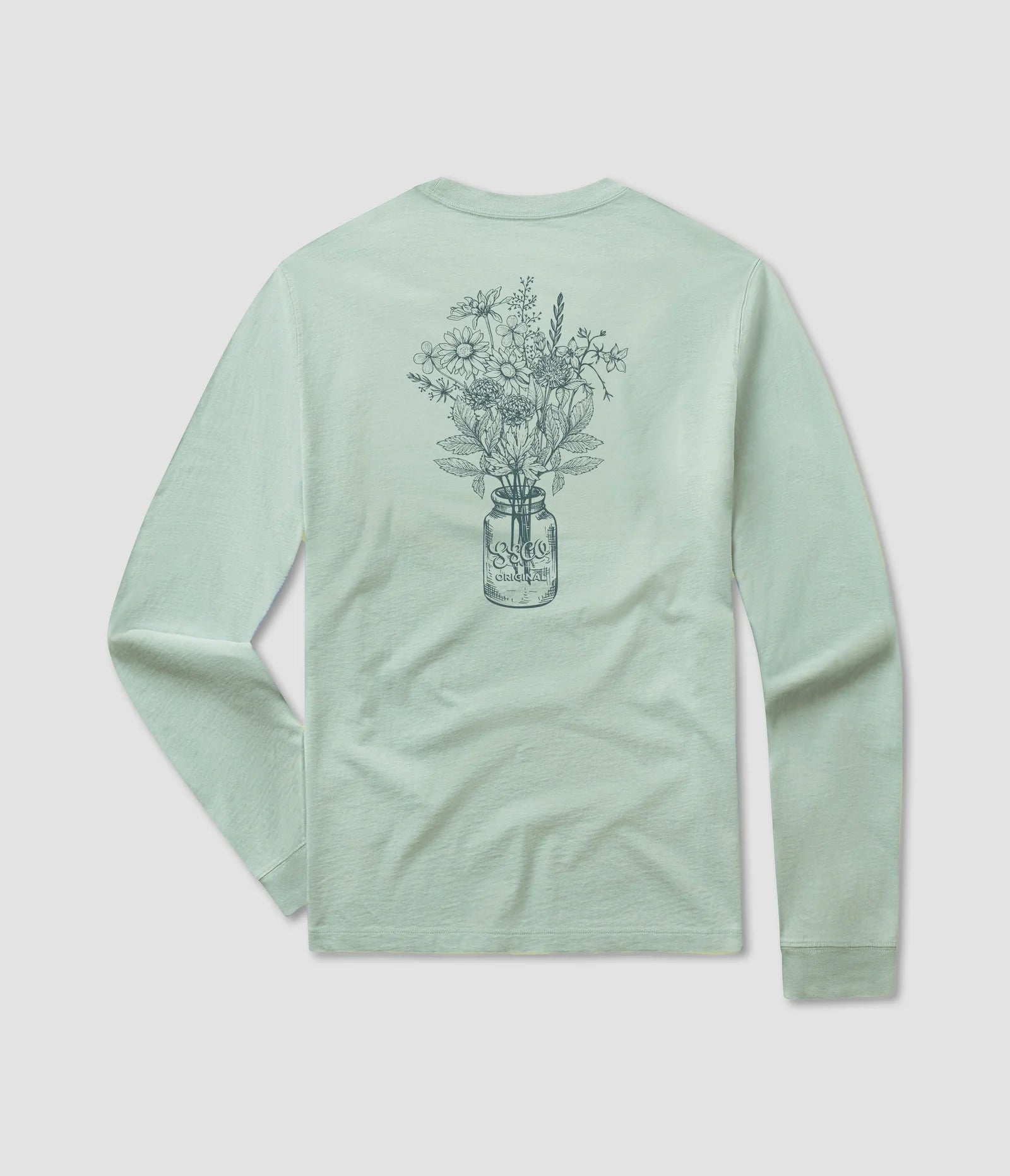 Southern Shirt Fall Bloom Tee LS - Cool Mint