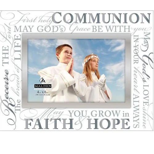 Malden First Communion Glass 4"x6" Photo Frame