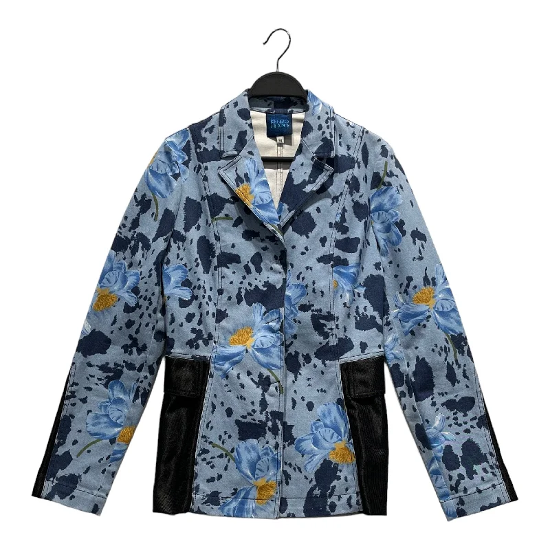 KENZO/Jacket/38/All Over Print/Cotton/BLU/Floral Blazer