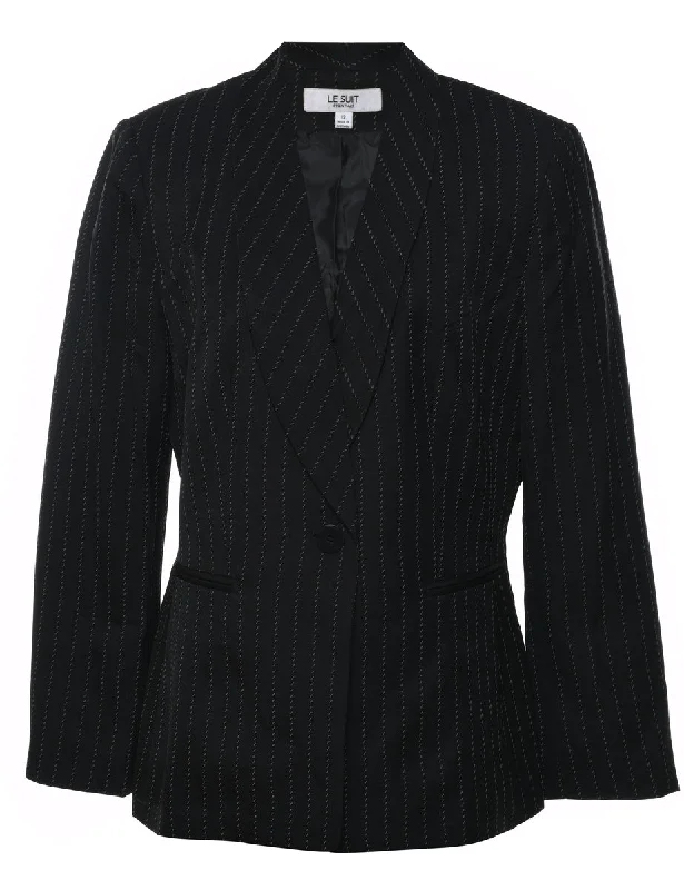 Black Striped Blazer - M