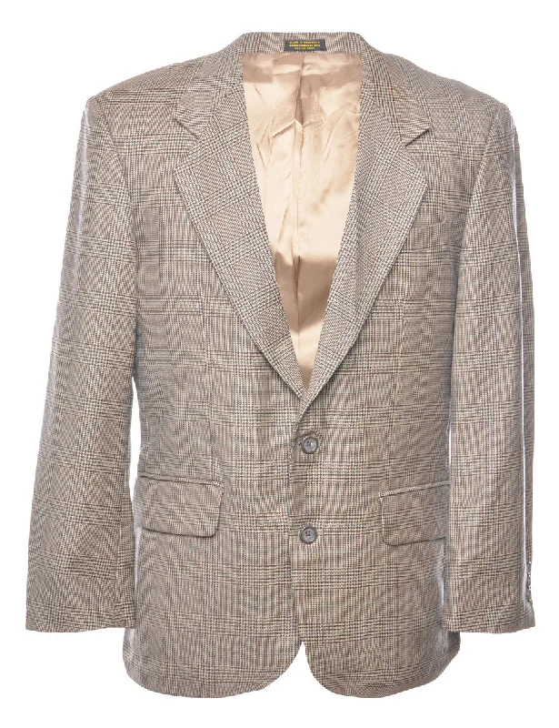 Holbrook Light Brown Dogtooth Blazer - M