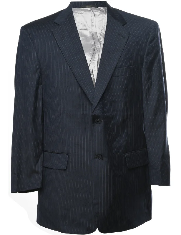 Striped Navy Classic Blazer - XL