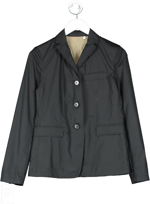 Theory Black Blazer In Cotton Blend UK 4