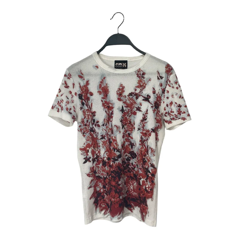 Jean Paul Gaultier/T-Shirt/L/All Over Print/RED/BUTTERFLY/FLWRS