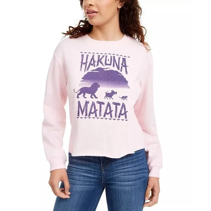 Disney Junior's Hakuna Matata Long Sleeve T-Shirt Pink Size Large