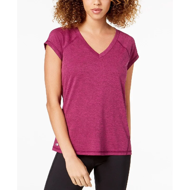 Ideology Women's Rapidry Heathered Performance T-Shirt Violet Size Small - Purple - S