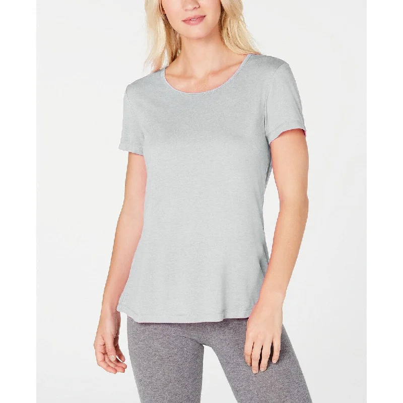 Ideology Women's Tie-Back T-Shirt Dark Gray Size Extra Large