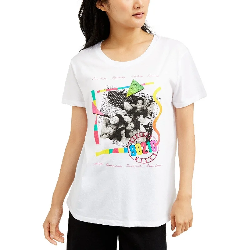 Love Tribe Juniors' 90210 Graphic T-Shirt White Size Medium