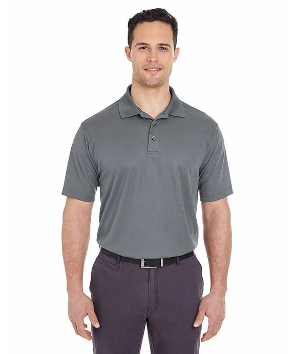 8210 - UltraClub Mens Cool & Dry Mesh Piqué Polo Shirt | Charcoal