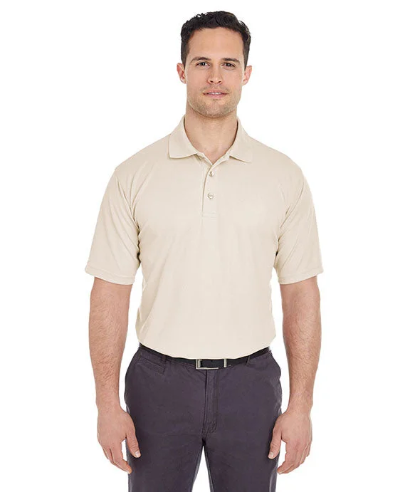 8210 - UltraClub Mens Cool & Dry Mesh Piqué Polo Shirt | Stone