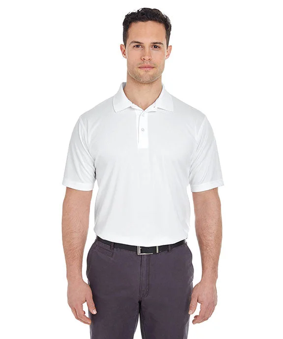 8210T - UltraClub Mens Tall Cool & Dry Mesh Piqué Polo Shirt | White