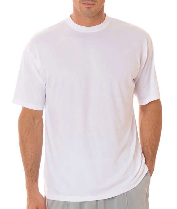 8420 - UltraClub Mens Cool & Dry Sport Performance Interlock T-Shirt | White