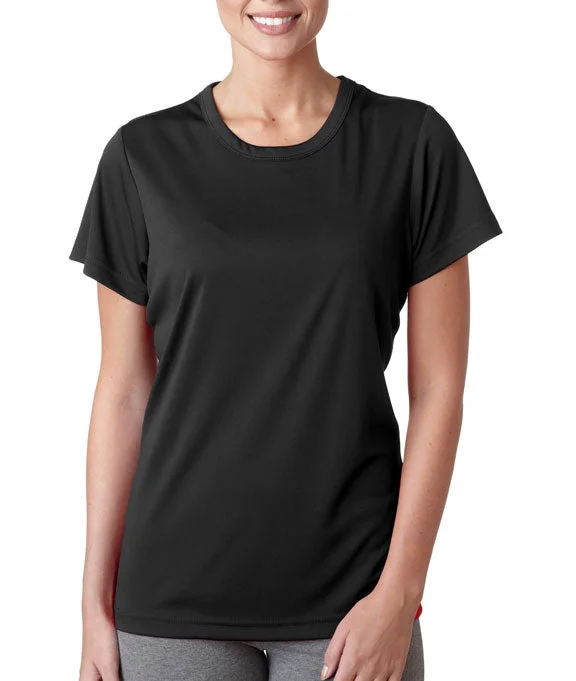 8420L - UltraClub Ladies Cool & Dry Sport Performance Interlock T-Shirt | Black