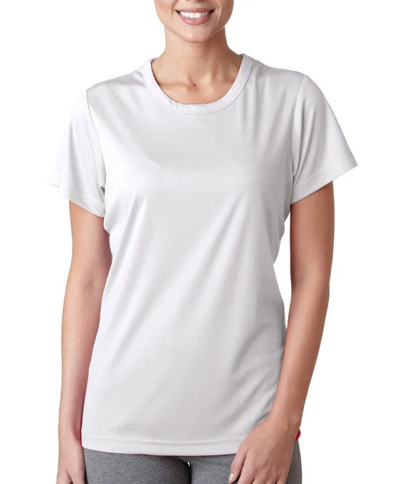 8420L - UltraClub Ladies Cool & Dry Sport Performance Interlock T-Shirt | White