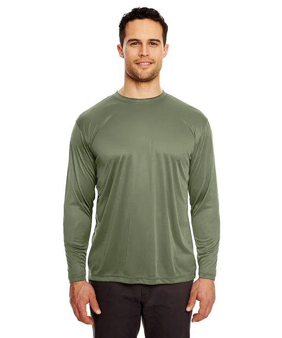 8422 UltraClub Adult Cool & Dry Sport Long-Sleeve Performance Interlock T-Shirt | Military Green