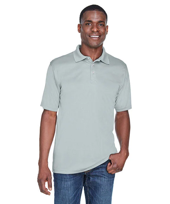 8425 - UltraClub Mens Cool & Dry Sport Performance Interlock Polo Shirt | Grey