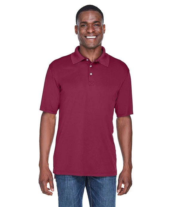 8425 - UltraClub Mens Cool & Dry Sport Performance Interlock Polo Shirt | Maroon