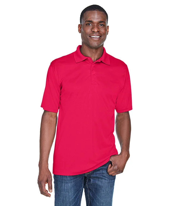 8425 - UltraClub Mens Cool & Dry Sport Performance Interlock Polo Shirt | Red