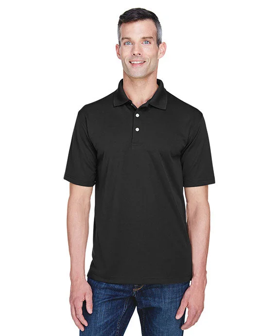 8445 - UltraClub Mens Cool & Dry Stain-Release Performance Polo Shirt | Black