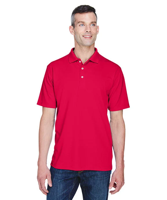 8445 - UltraClub Mens Cool & Dry Stain-Release Performance Polo Shirt | Red