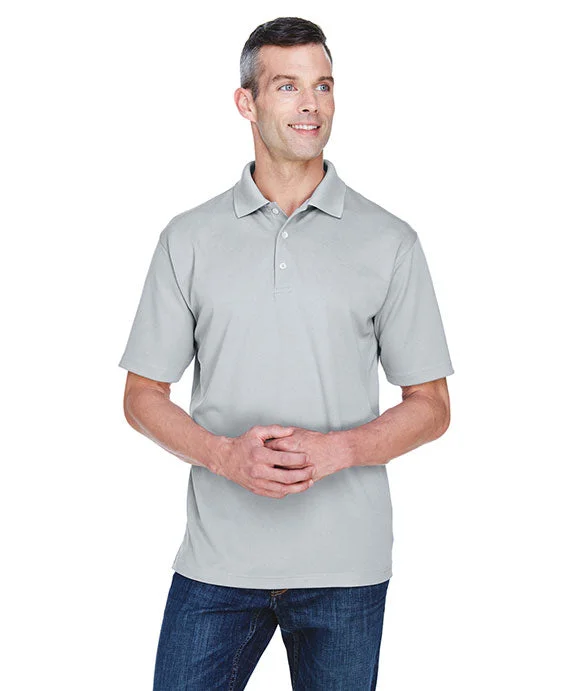 8445 - UltraClub Mens Cool & Dry Stain-Release Performance Polo Shirt | Silver