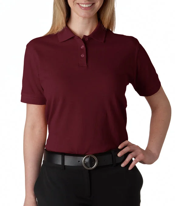 8530 - UltraClub Ladies Classic Piqué Polo Shirt | Burgundy