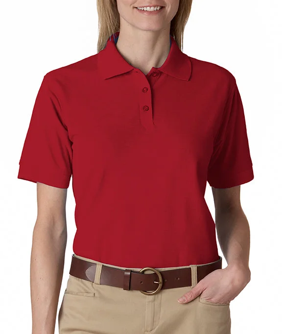 8541 - UltraClub Ladies Whisper Piqué Polo Shirt | Cardinal