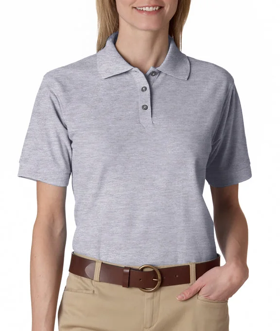 8541 - UltraClub Ladies Whisper Piqué Polo Shirt | Heather Grey