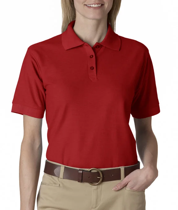 8541 - UltraClub Ladies Whisper Piqué Polo Shirt | Red