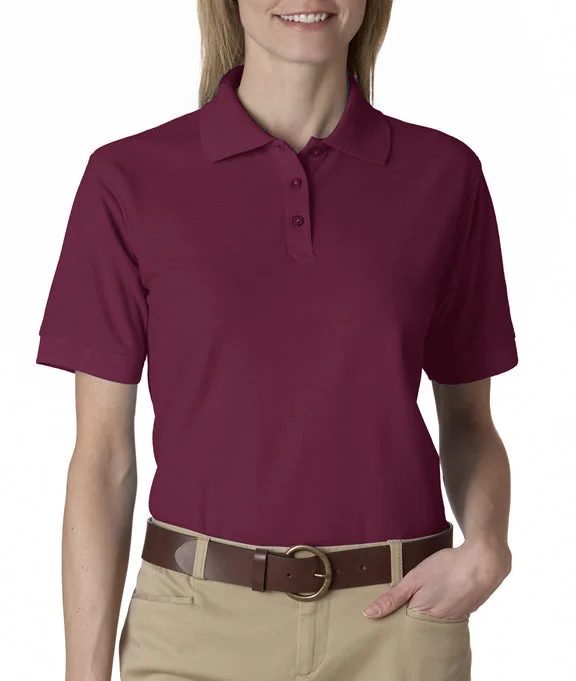 8541 - UltraClub Ladies Whisper Piqué Polo Shirt | Wine