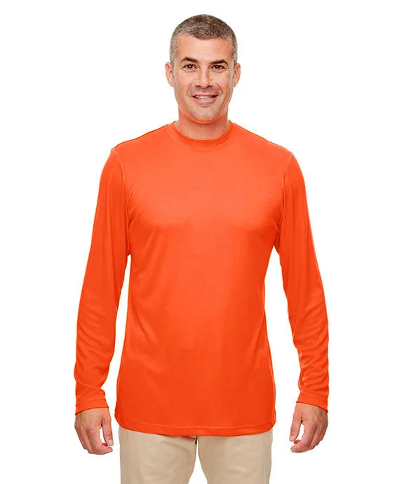 8622 - UltraClub Mens Cool & Dry Performance Long-Sleeve Top | Bright Orange