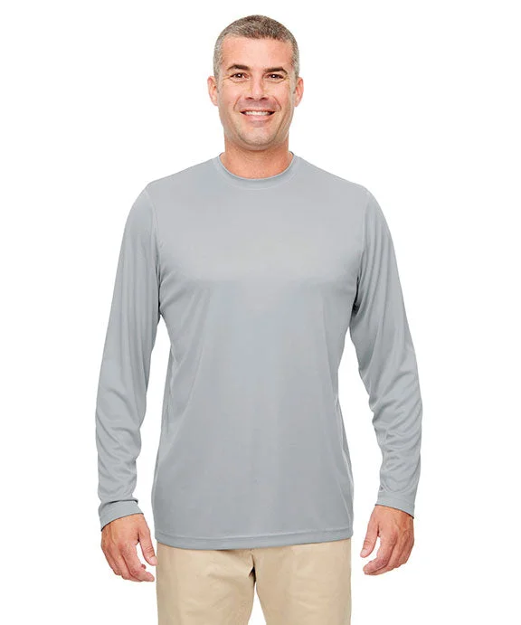 8622 - UltraClub Mens Cool & Dry Performance Long-Sleeve Top | Grey