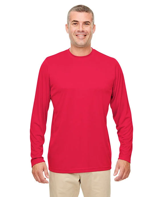 8622 - UltraClub Mens Cool & Dry Performance Long-Sleeve Top | Red