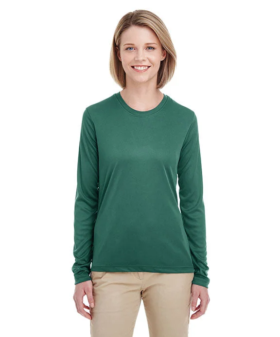 8622W - UltraClub Ladies Cool & Dry Performance Long-Sleeve Top | Forest Green