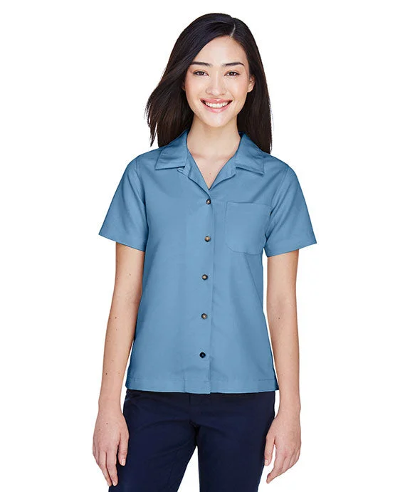 8981 - UltraClub Ladies Cabana Breeze Camp Shirt | Wedgewood