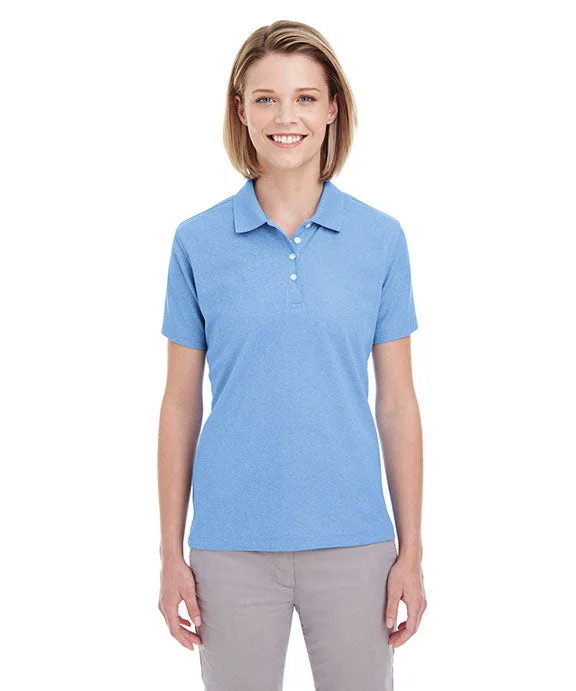 UC100W - UltraClub Ladies Heathered Piqué Polo Shirt | Colmbia Blue Heather