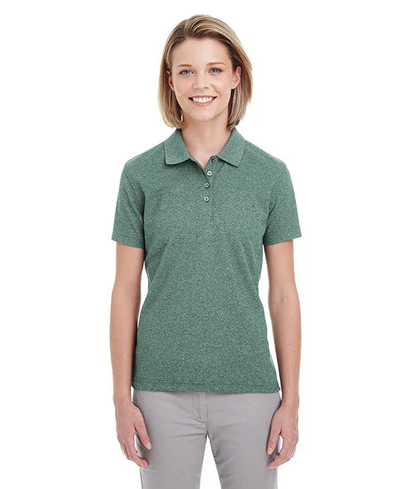 UC100W - UltraClub Ladies Heathered Piqué Polo Shirt | Forest Green Heather