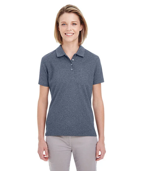 UC100W - UltraClub Ladies Heathered Piqué Polo Shirt | Navy Heather