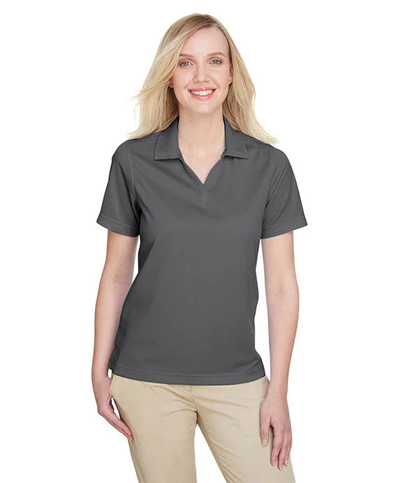 UC102W - UltraClub Ladies Cavalry Twill Performance Polo Shirt | Charcoal/Black